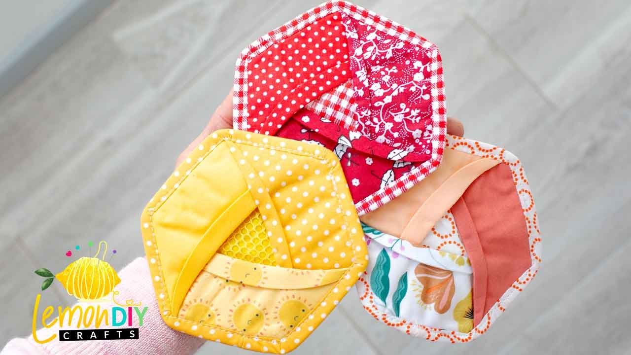 Quick, Clever & Beautiful | Turn Leftover Fabric into a Cute Folded Coaster! 