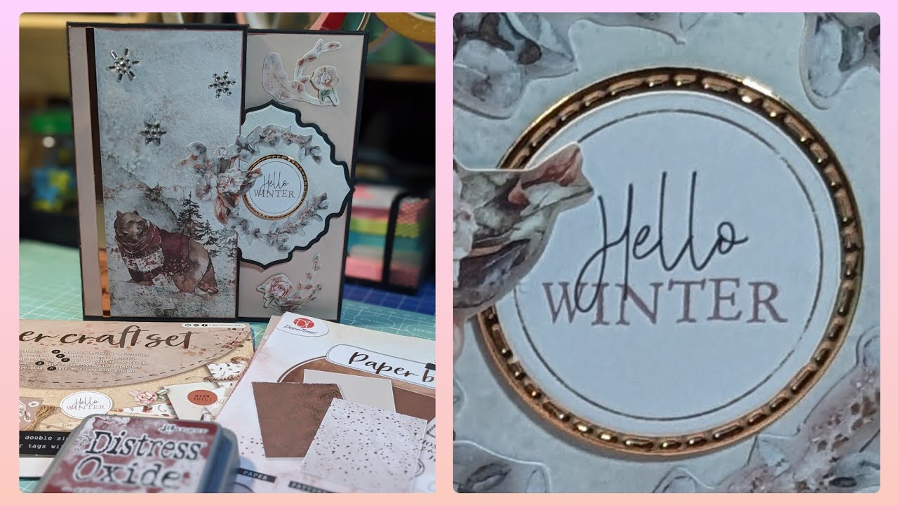 ☃️Tuto 1/2 Mini Album - Paper Craft Set Action - il peut contenir 18 photos - facile à réaliser ❄️