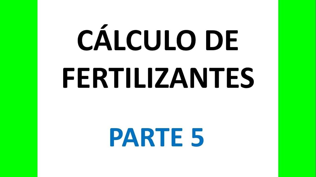 Cálculo de fertilizantes por regla de 3 o multiplicación cruzada