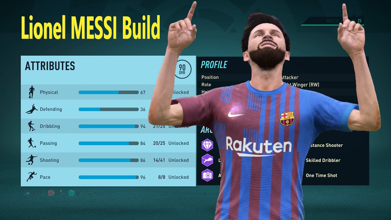Best Lionel MESSI Winger Build - FIFA 22 Career Mode