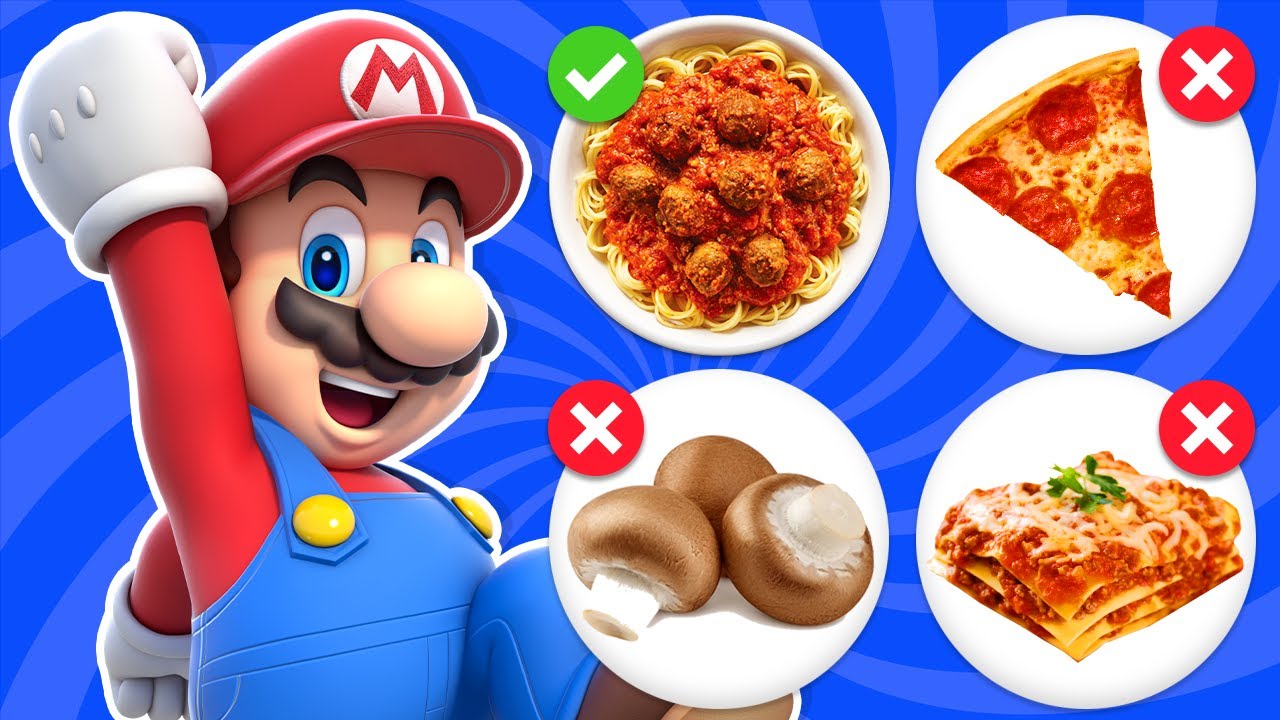 Les personnages de Super Mario Bros et leur NOURRITURE préférée !