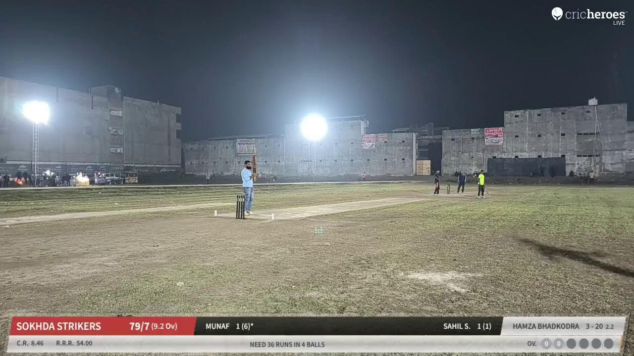 Bhadkodra Boys vs Sokhda Strikers Live Cricket Match | 4- TEAM BATTLE AMOD  Live - SHAH.N.N.M CHAMA