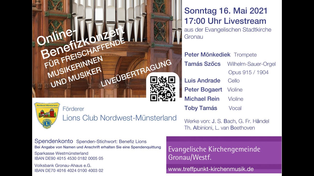 Benefizkonzert für freischaffende Musikerinnen und Musiker sowie für Musikinitiativen