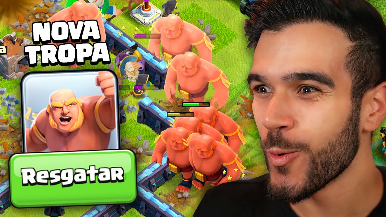 100% EM TODO ATAQUE COM O NOVO GIGANTE GIGANTESCO!! CLASH OF CLANS