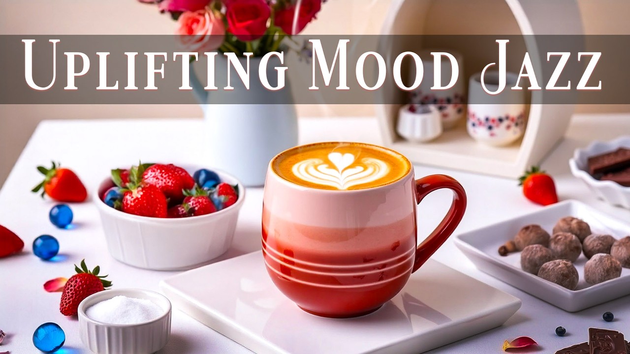Uplifting Mood Coffee Jazz ☕ Sweet Latte Art  & Soft Bossa Nova Instrumental for Relax