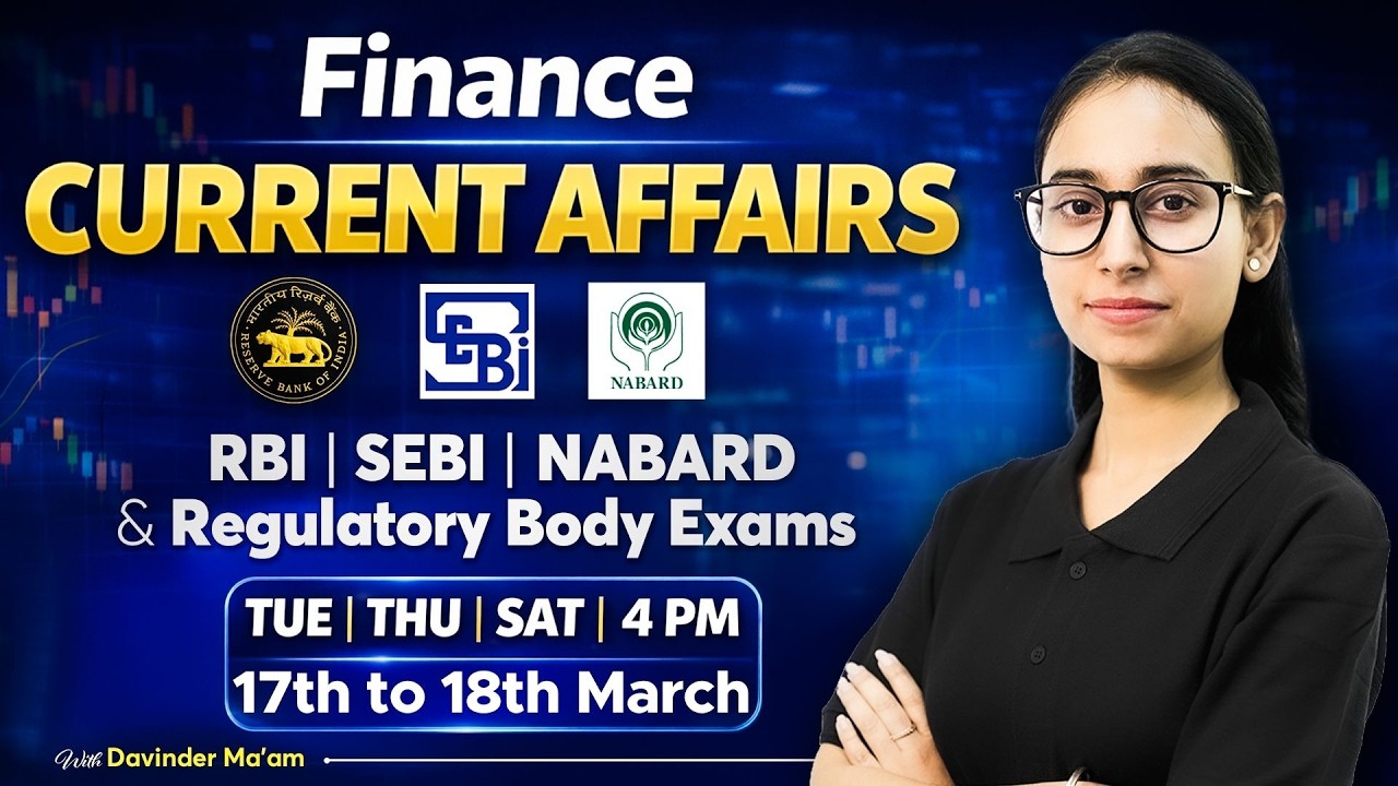 Finance Current Affairs for RBI Grade B | RBI Grade B Classes | RBI Preparation 2026 | Davinder Mam