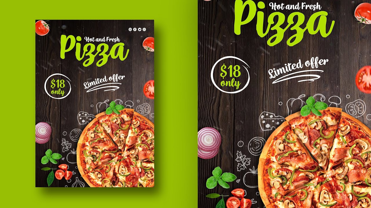 Pizza Poster Design | Photoshop Tutorials