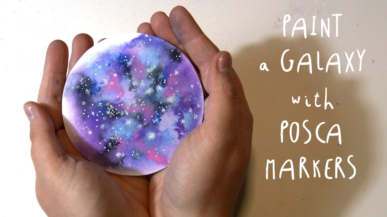 Demo how to Paint a GALAXY with posca markers * ART Tv by Fantasvale