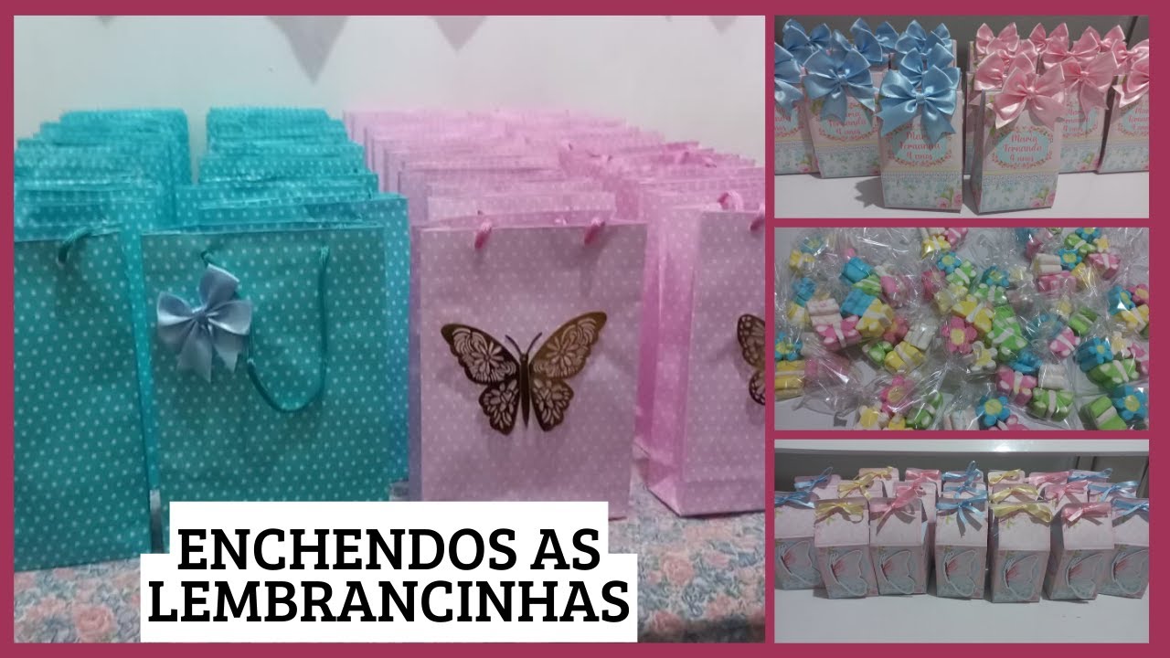 ENCHENDO AS SACOLINHAS SURPRESAS E PERSONALIZADOS | JARDIM DAS BORBOLETAS | 4 ANOS DA MARIA FERNANDA