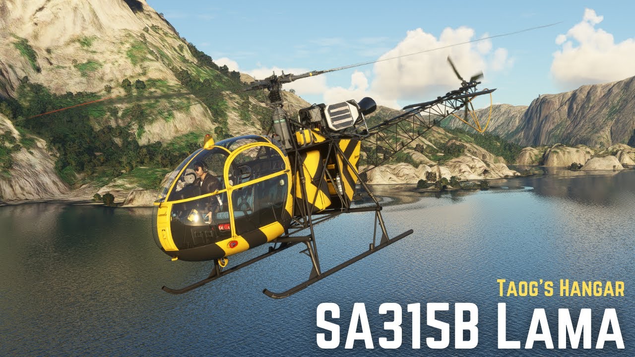 Taog's Hangar SA315B Lama Helicopter Review Flight over Lofoten, Norway - Microsoft Flight Simulator