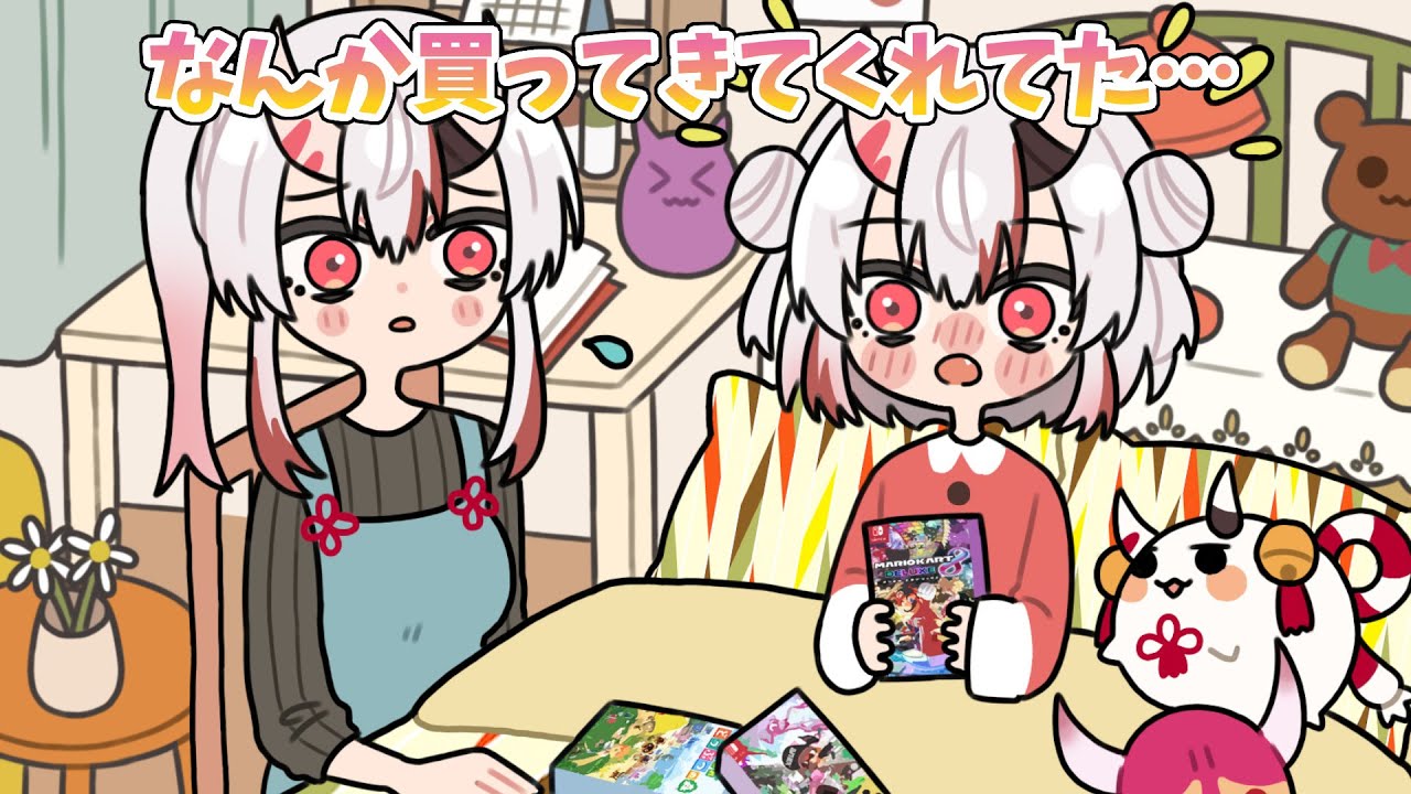 【手描き】風邪を引くたびに親からゲーム買ってもらえていたお嬢【ホロライブ/百鬼あやめ/宝鐘マリン/鷹嶺ルイ/切り抜き漫画】