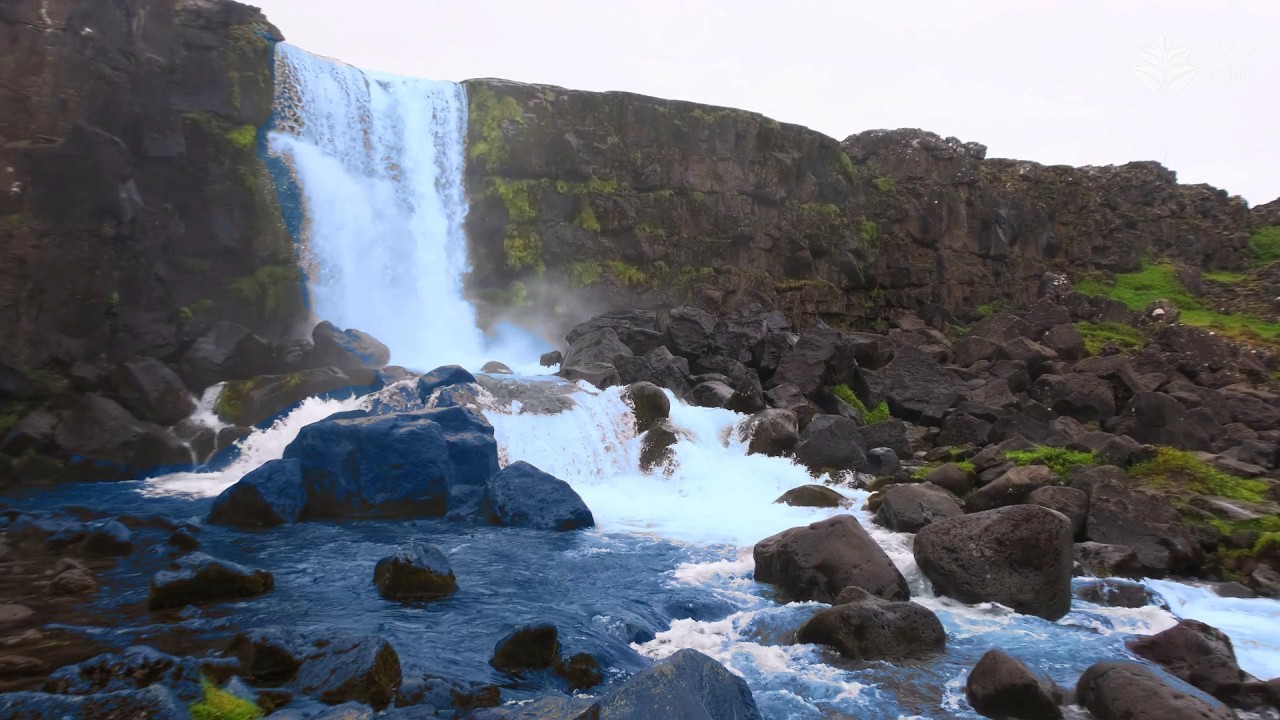 10 Hours of Massive Icelandic Waterfall 🇮🇸 Powerful White Noise for Deep Sleep