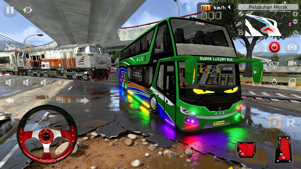 Безрассудство на рельсах‼️ Двухэтажный автобус ALS слишком низко сел и попал в серьёзную аварию 😂...