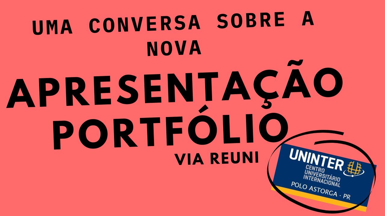 MUDOU A APRESENTAÇÃO DE PORTFÓLIO DA UNINTER, E AGORA? 😱 | JULHO 2021