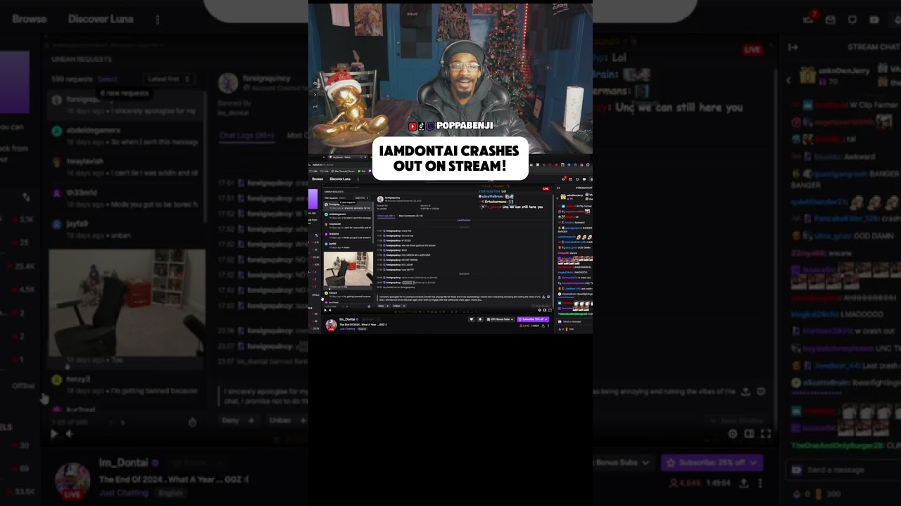 IAMDONTAI CRASHES OUT ON STREAM! 