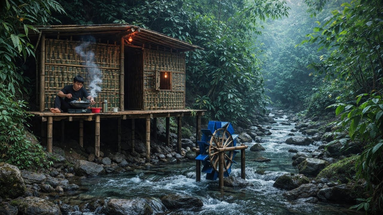 2 HARI CAMPING FISHING DI SUNGAI KERING | MEMBUAT KINCIR AIR, MENANGKAP IKAN & BERMALAM SENDIRIAN