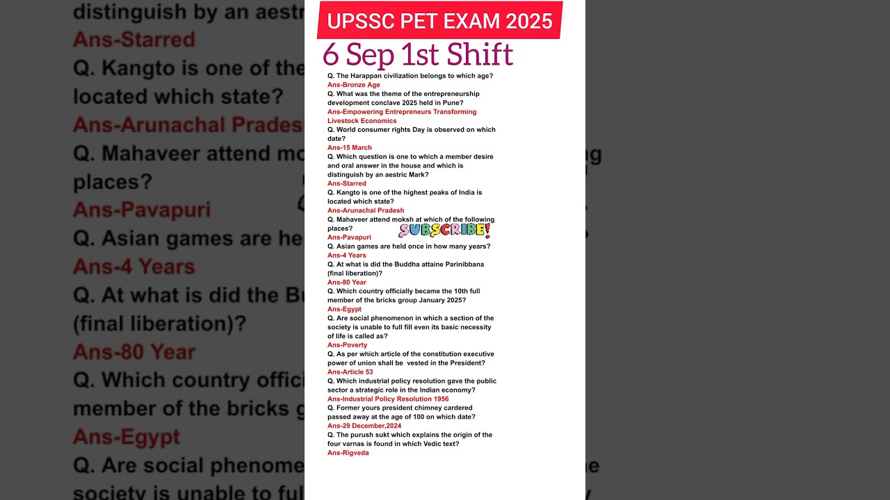 UPSSSC PET EXAM ANALYSIS 2025|UP PET 6 September 2025 Shift 1 Analysis|Pet Paper Solution 2025#short