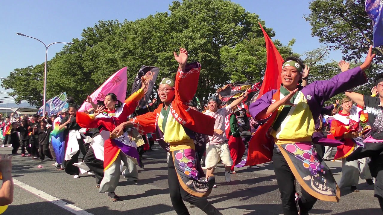 「ケヤキ総踊り♪総演舞 夢煙火-ゆめはなび-(途中より)～♪南中ソーラン～♪トモじゃん～♪ここへ!!OIDEN」豊川おいでん祭2019【ケヤキ】②