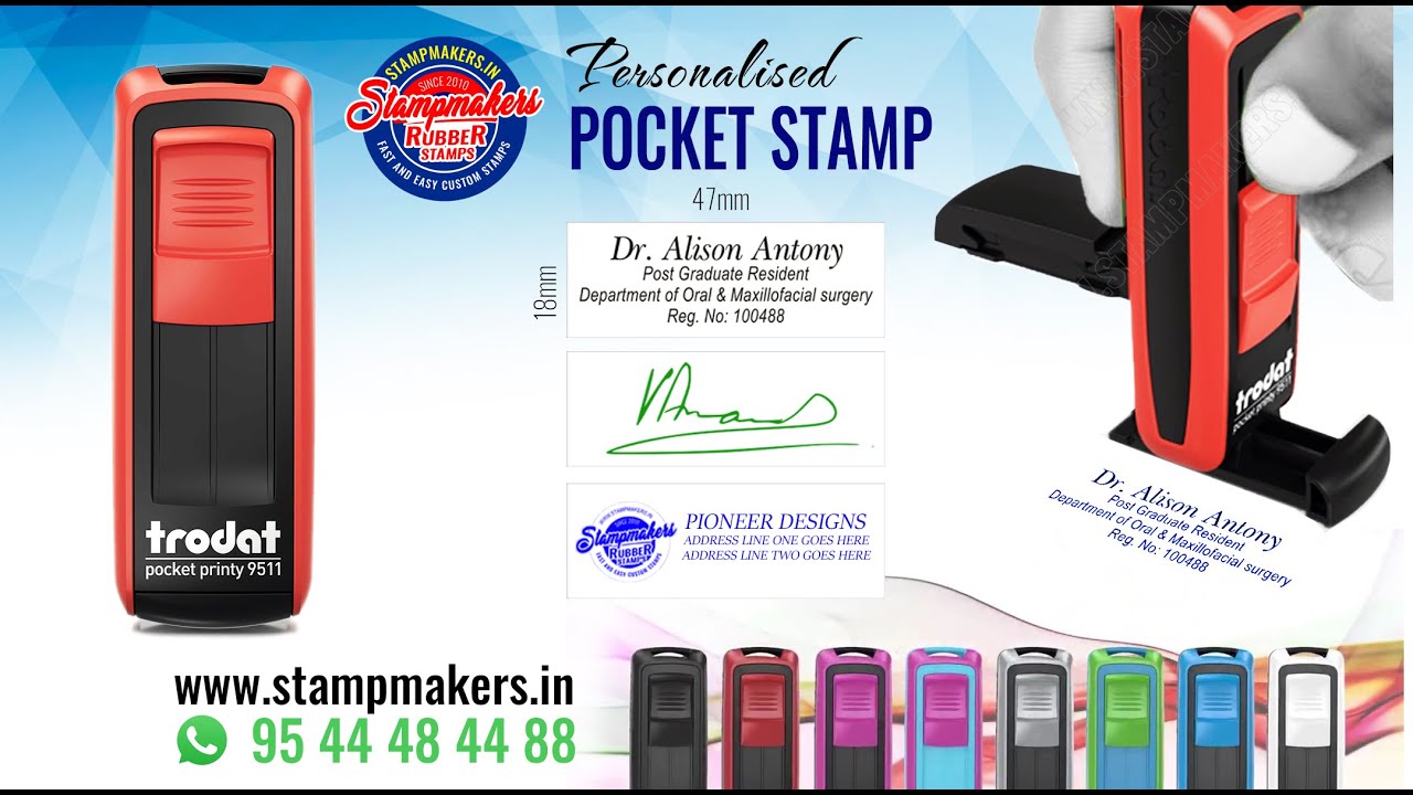 Customised Trodat Pocket Stamp