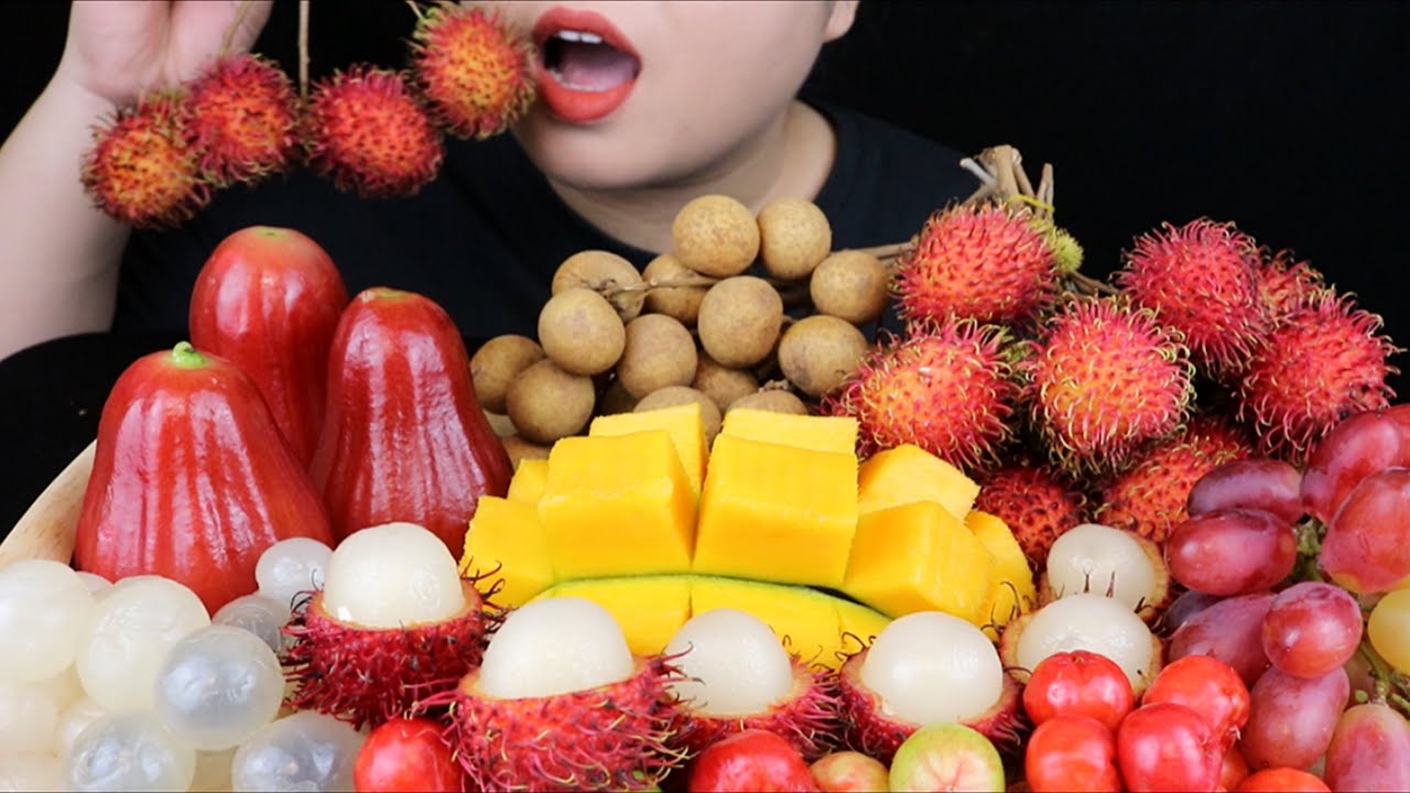 ASMR FRUIT PLATTER. FRESH FRUIT. EXTREME CRUNCHY SOUNDS. ĂN TRÁI CÂY TƯƠI. MAI ASMR