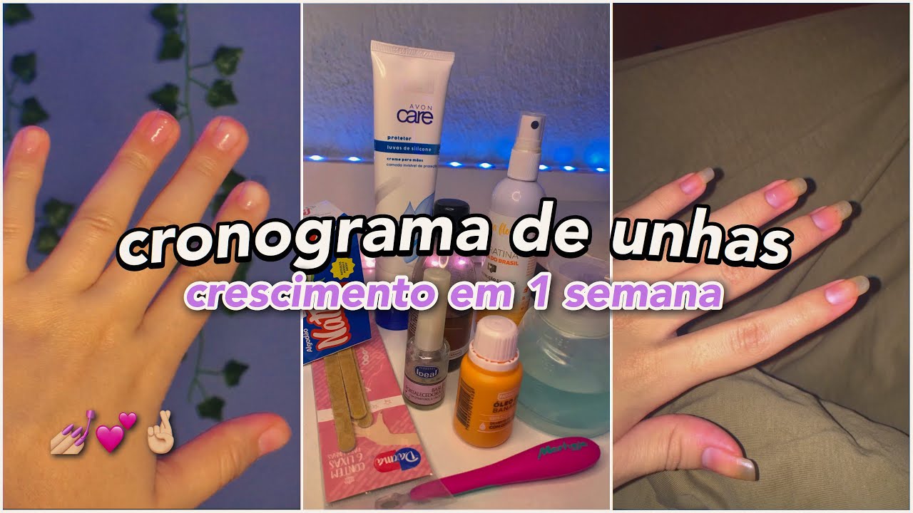 1 semana de cronograma de unhas *cresceram bastante* 😱💅🏻✨💕