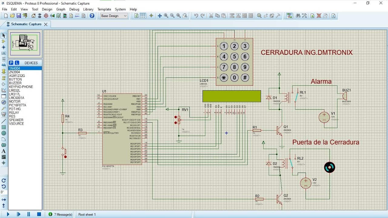 Cerradura Electrónica con microcontrolador PIC 16f877A