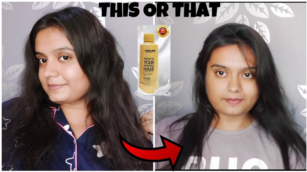 Keratin Treatment At Home With Luxliss Keratin Cream #frizzfreehair #keratin #smoothning#smoothhair