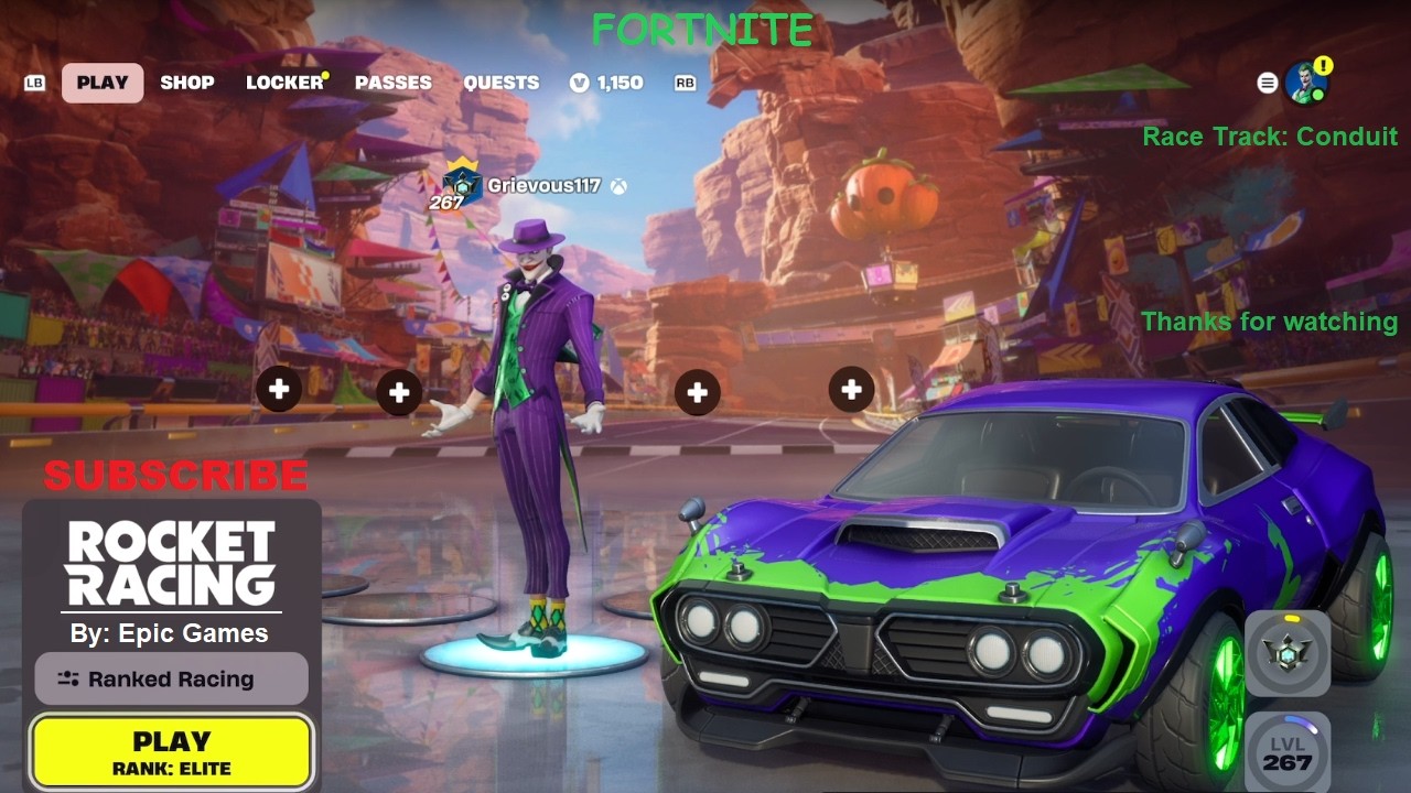 Fortnite: Rocket Racing Ranked Gameplay | The Joker
