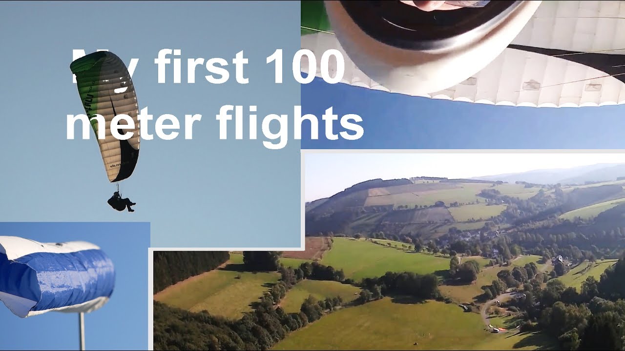 100 Meter Paragliding Gleitschirmfliegen Papillon Elpe Sauerland Winterberg Flugschule Höhenflug