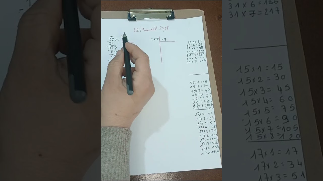 درس: آلية القسمة(2)،القسمة على عدد ذو رقمين