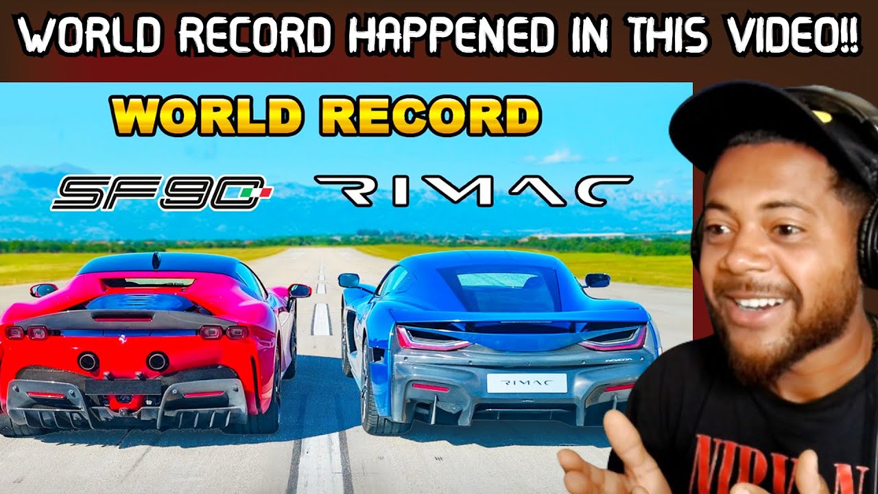 Ferrari SF90 vs Rimac Nevera *TOO FAST* Drag Race - Reaction