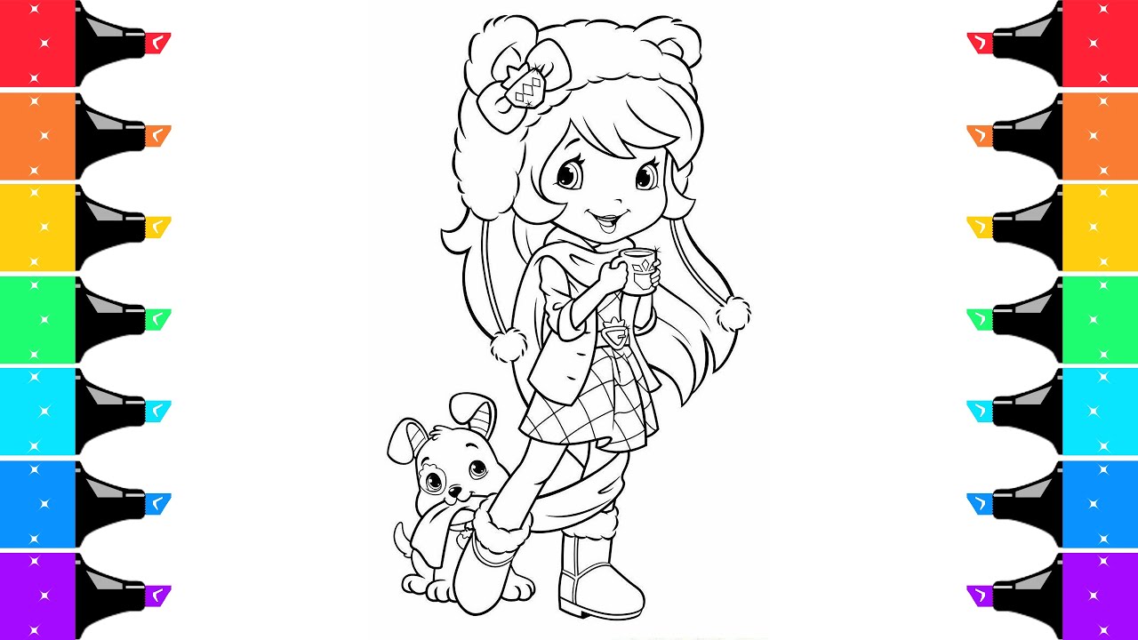 Strawberry ShortCake Coloring Pages | Winter Coloring Book | Draw and Colors