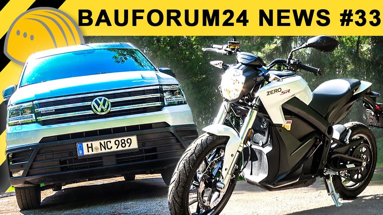 Unfassbar! Elektro Motorrad ZERO SR & der neue VW Crafter | Bauforum24 News #33