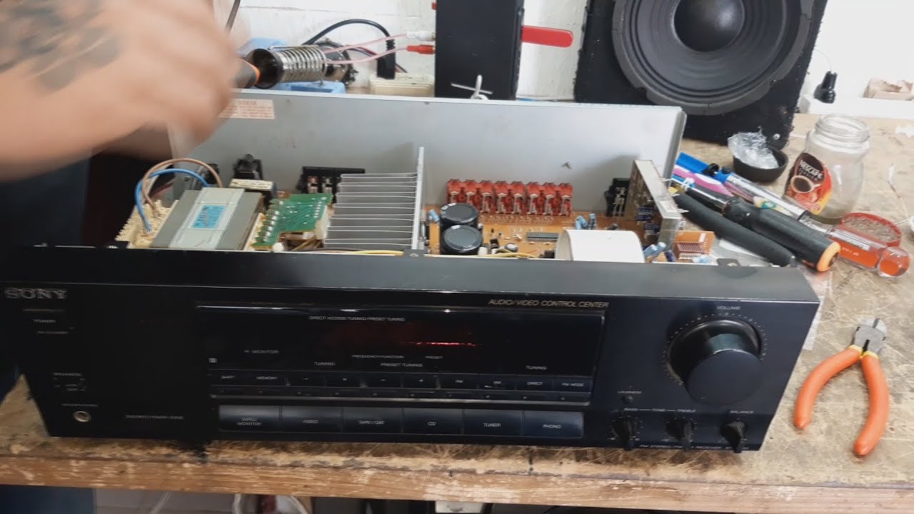 SONY str-d311 No enciende no se escucha ☹ reparación paso a paso 🔥🎤🎚❗