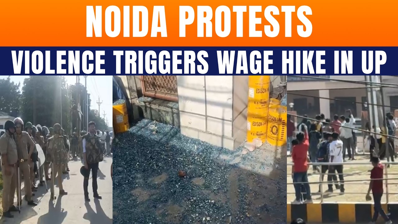 Noida Protests: UP Govt Announces Big Wage Hike After Violence, Workers To Get ₹3,000 Boost | News9