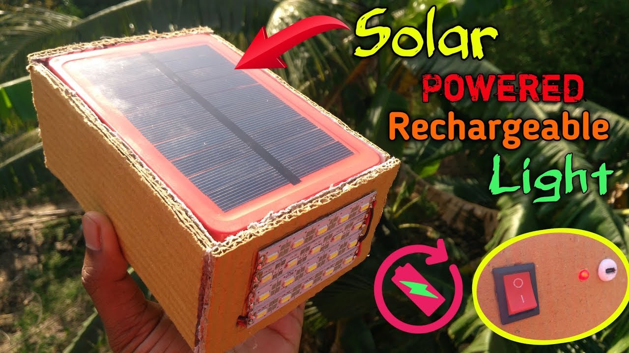 How to make a Solar Rechargeable Emergency light at home || Homemade invention