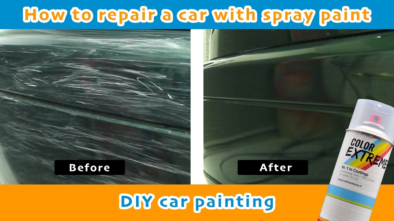 How to repair a car with spray paint | Zelf je auto spuiten (English subs)