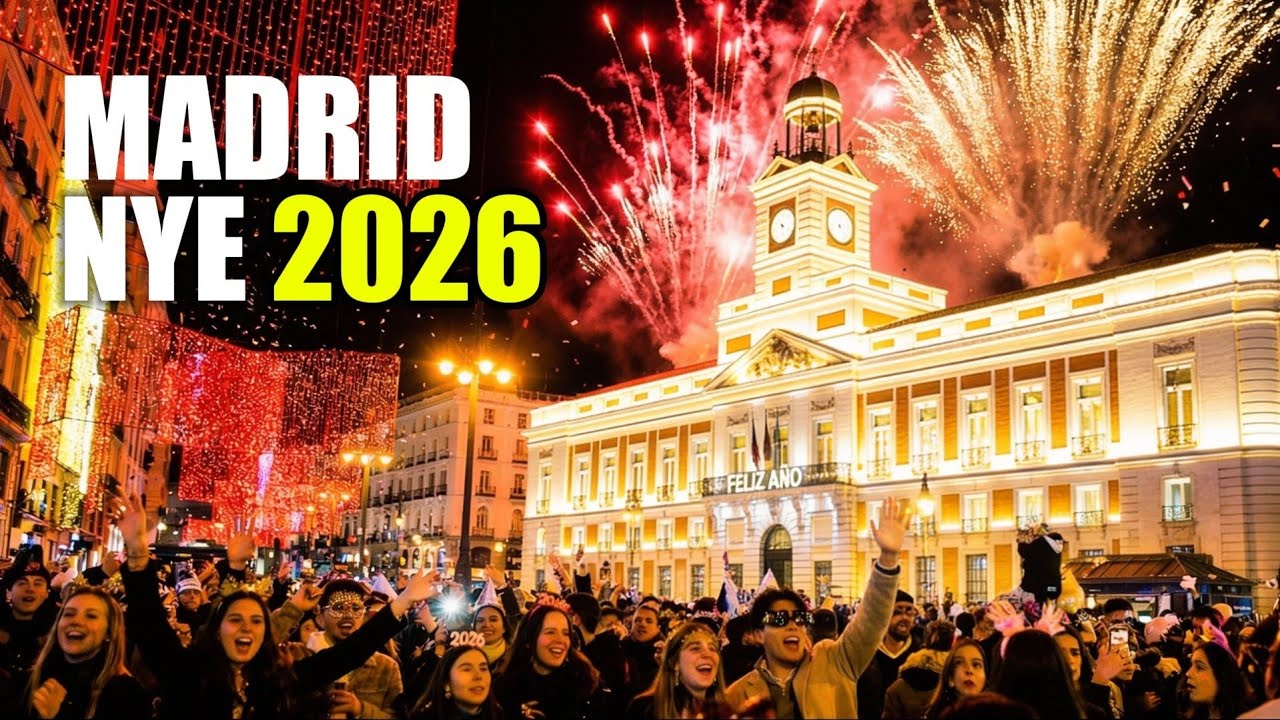 Madrid New Year’s Eve 2026 Walking Tour 🇪🇸 Midnight Fireworks at Puerta del Sol [4K]