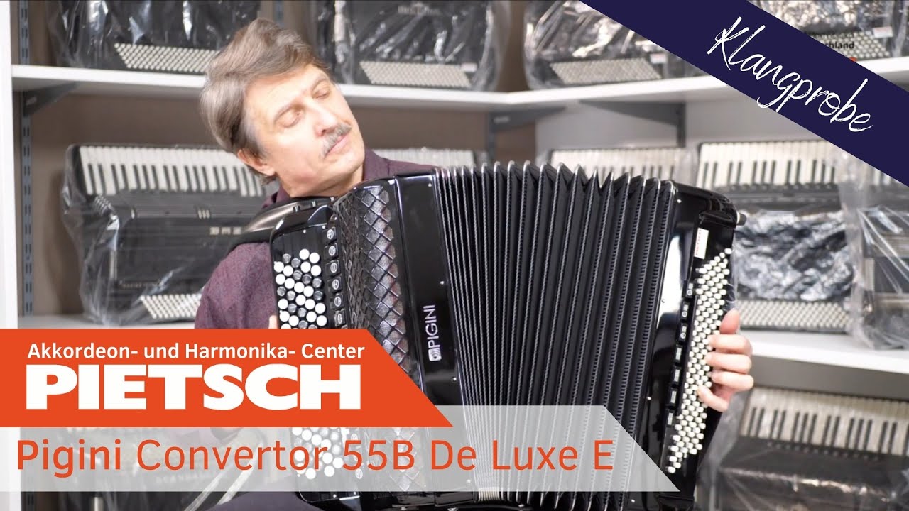 Akkordeon - Pigini Convertor 55B De Luxe E / B-Griff - Klangprobe