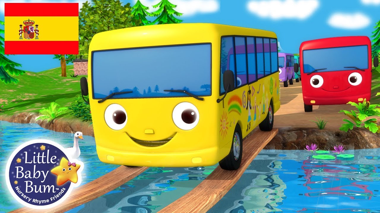 Canciones Infantiles | Diez Autobuses | ¡Y más Dibujos Animados! | Little Baby Bum en Español