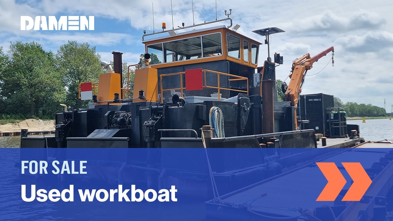 07676 used shallow draft inland workboat for sale by Damen Trading