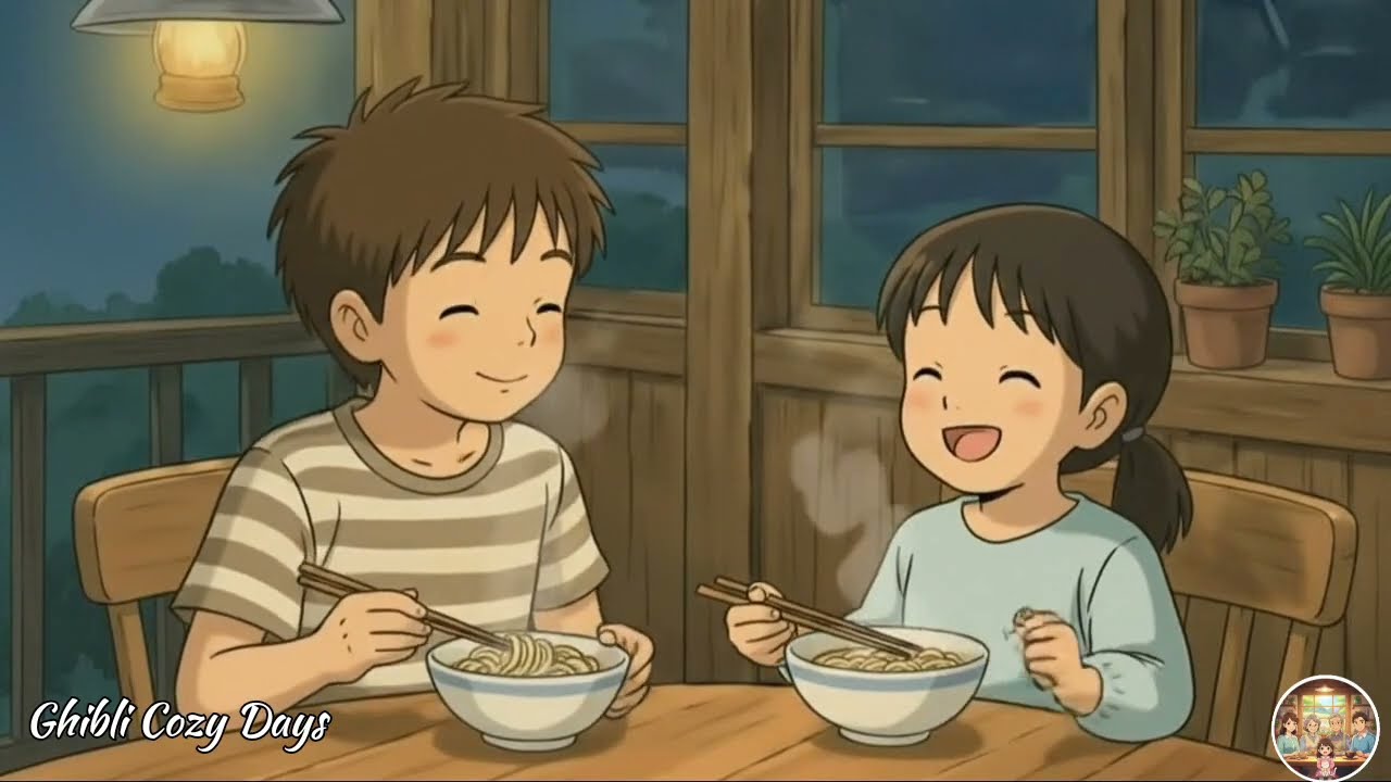 A Rainy Day Spent Together in a Tree House I Ghibli Cozy Days