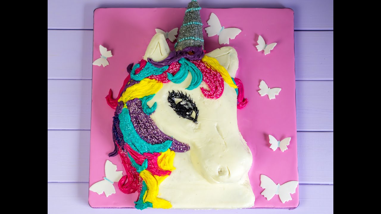 Einhorn Torte / Motivtorte ohne Fondant / Free Bake Test**