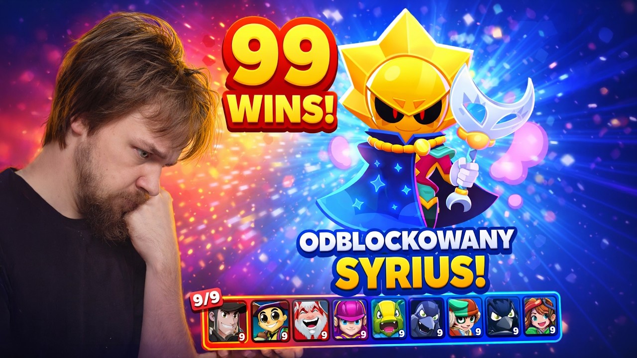 WYGRAŁEM 99 GIER żeby odblokować SIRIUSA&hellip; było ciężko 😭 | Brawl Stars