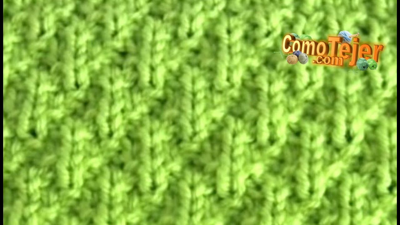 Cómo Tejer Punto en Relieve Bordado - Principiantes 2 agujas/tricot/palitos(879)