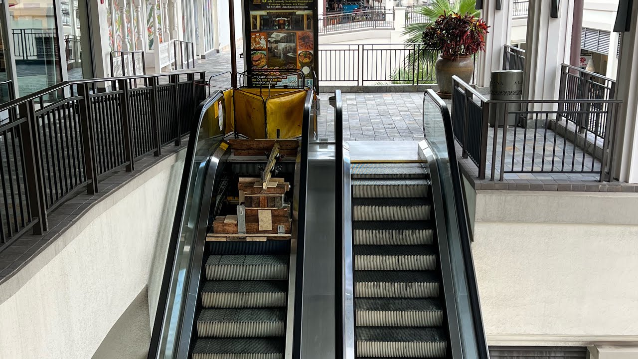 Broken Escalator at Ala Moana Mall, Honolulu, Oahu, Hawaii, USA
