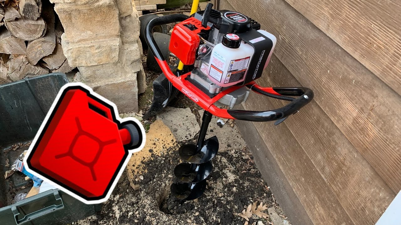 Testing a Gas Powered Earth Auger and Making 25:1 Fuel