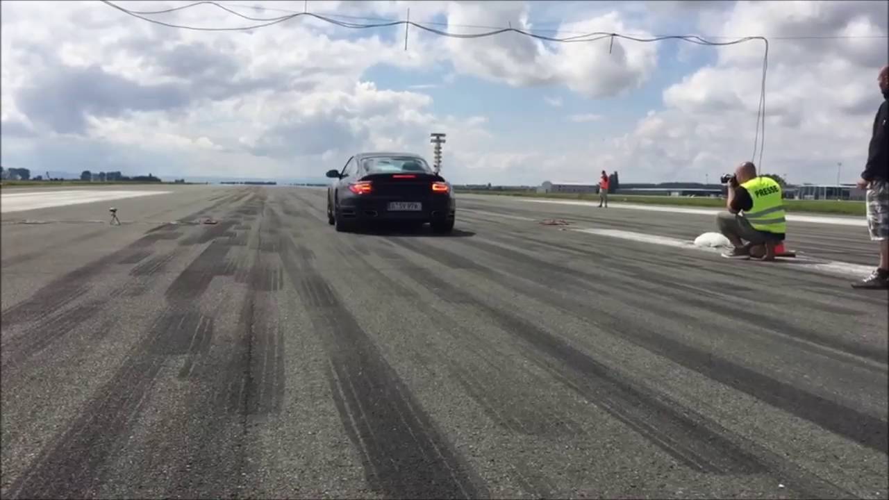 Porsche 997 Turbo mit A&A 707-Kit Tuning auf 707 PS @ Race 1000 Drag Race 07/2016