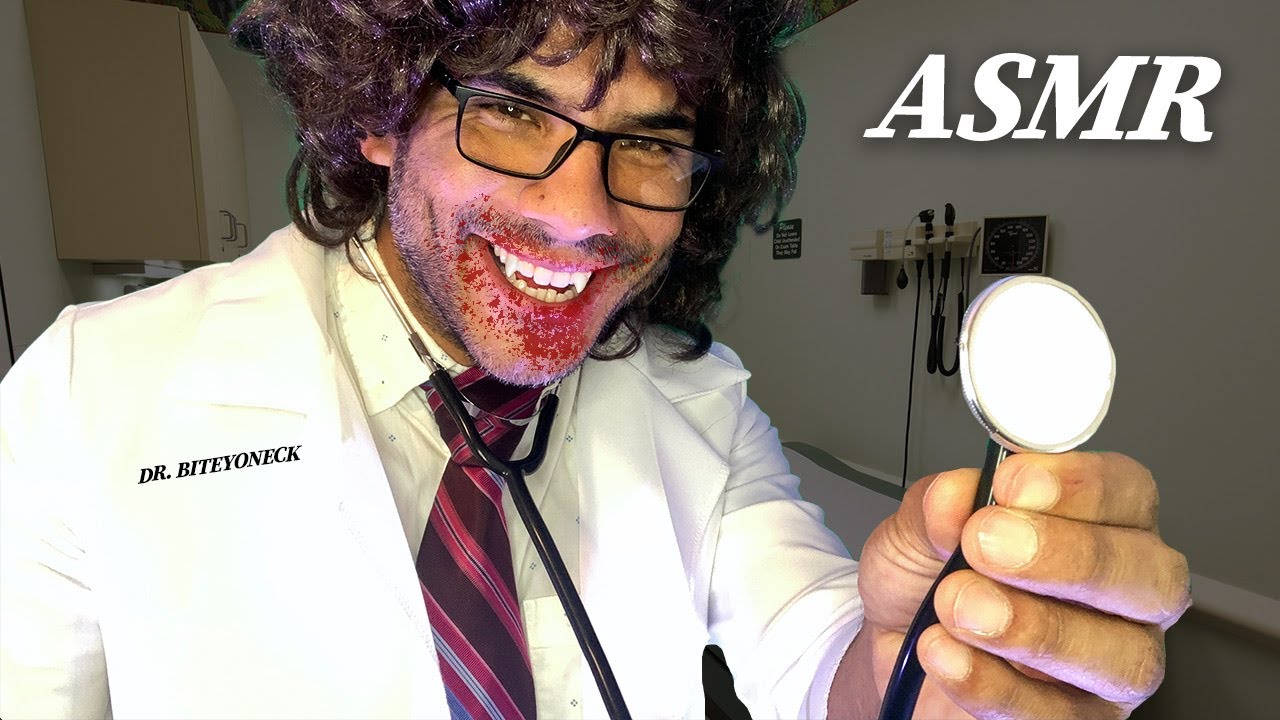 ASMR CRANIAL EXAM BY A VAMPIRE DOCTOR