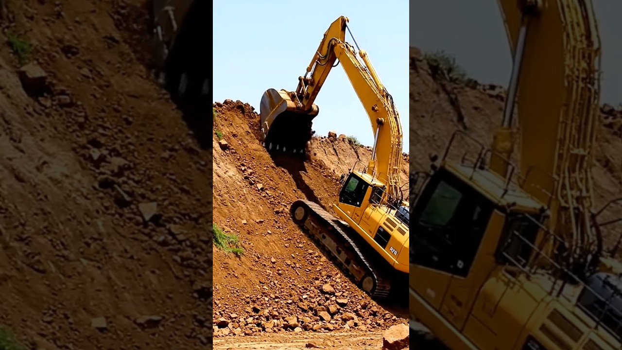 Excavator Climbs a 90&deg; Wall ‼️